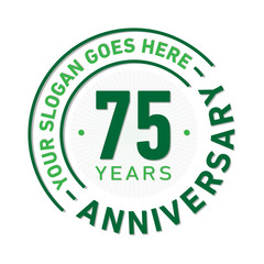 75 years anniversary logo template.
