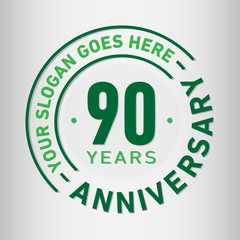 90 years anniversary logo template.
