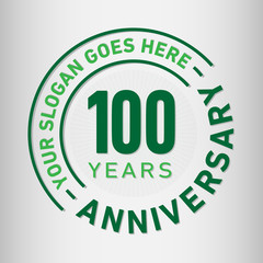 100 years anniversary logo template.

