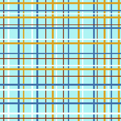 Seamless checkered pattern. Repeat plaid blue texture background, vector.
