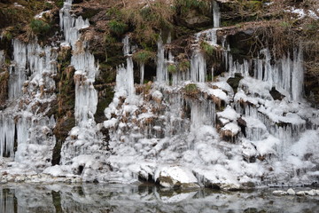 三十槌の氷柱　みそつちのつらら　天然の氷柱　埼玉県秩父市大滝地区