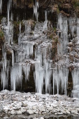 三十槌の氷柱　みそつちのつらら　天然の氷柱　埼玉県秩父市大滝地区
