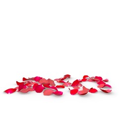 Rose petals fall to the floor