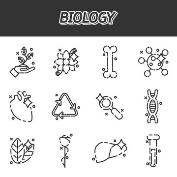 Biology concept icons