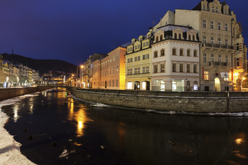 Fototapeta na wymiar Winter in Karlovy Vary