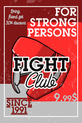 Obraz premium Color vintage fight club banner