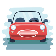 Retro car in the front view vector pic