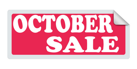OCTOBER SALE label