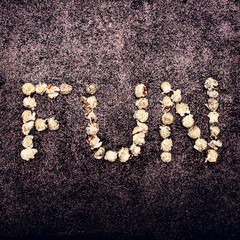 Popcorn Text Fun Cinema Vibes