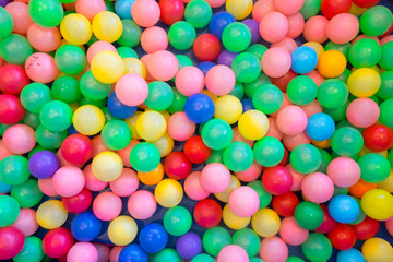 Fototapeta na wymiar Multi colored plastic balls
