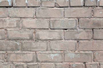White grunge brick wall background