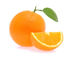 Fototapeta na wymiar orange slice isolated on white background