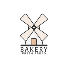 Bakery shop emblem, labels, logo and design elements. Fresh bread. Vector illustration.