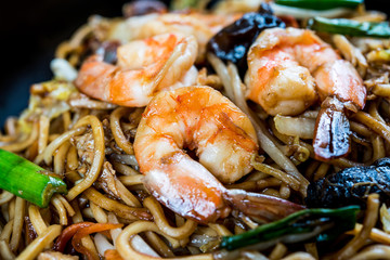 fried noodle asian food on the table