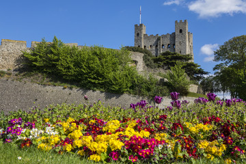 Rochester Castle in Kent, UK - obrazy, fototapety, plakaty