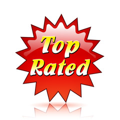 top rated red star icon