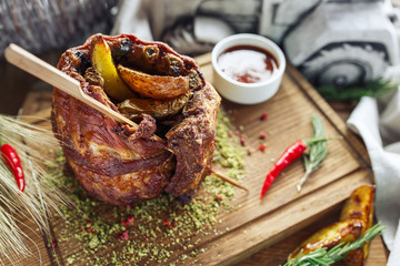 Pork ribs with potato