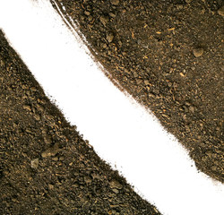Dirty earth on white background. Natural soil texture