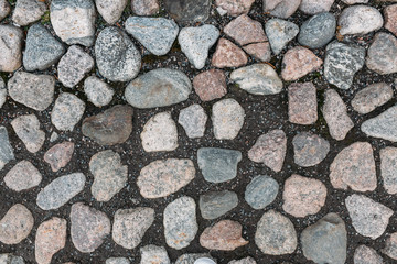 Old Cobblestones Texture. Road background