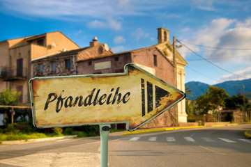 Schild 198 - Pfandleihe