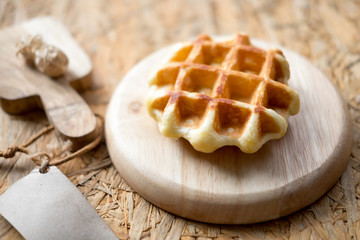 Tasty hot homemade waffles