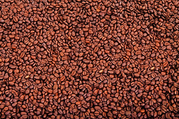Roasted coffee beans, can be used as a background