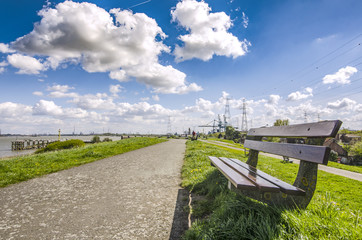 A place to rest on the shore of Shelda in the small town of Doel, Belgium.