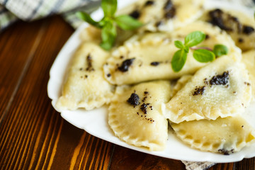 Sweet boiled dumplings with poppy