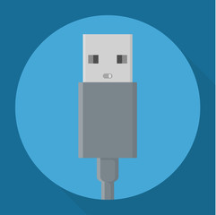 Flat design usb connectors  vector icon