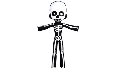Good costume imitating a skeleton for a small child on Halloween. Just outfit