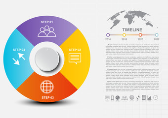 Circle infographic timeline template vector illustration some Elements of this image furnished by NASA