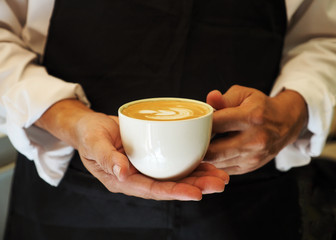 Barista Cafe Making Coffee Preparation Service Concept..