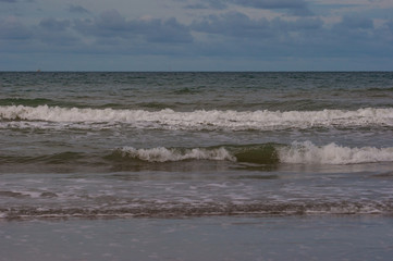 Wave on the sand beach