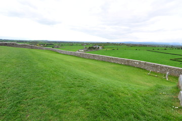 Lower defensive wall at the rock of Cashel in Ireland