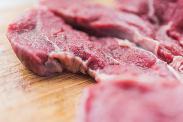 Fresh red meat on a cutting board 3