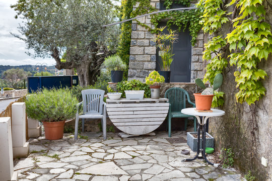 View of backyard traditional house