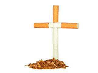 Symbolic grave of tobacco