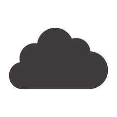 Cloud icon over white background. vector illustration
