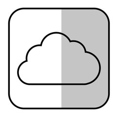 Cloud icon over white background. vector illustration