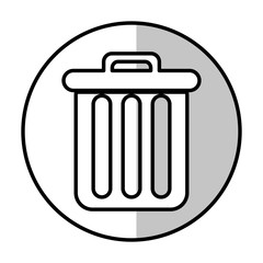 trash icon over white background. vector illustration