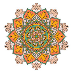 Flower Mandalas. Vintage decorative elements. Oriental pattern, vector illustration. Islam, Arabic, Indian, turkish, pakistan, chinese, ottoman motifs