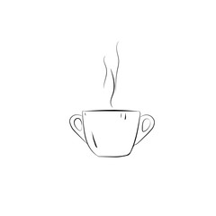 Coffee cup simple icon