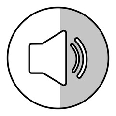 speaker icon over white background. vector illustration