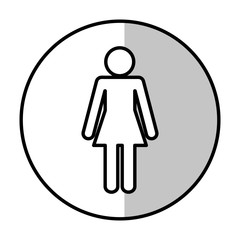 pictogram woman icon over white background. vector illustration