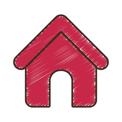 house shape icon over white background. vector illustration