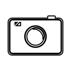 photographic camera icon over white backgorund. vector illustration