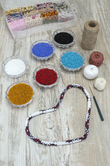 Beads, handmade imitation jewelry making. 