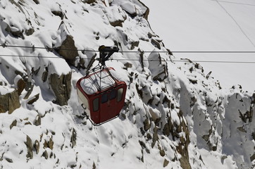 Cable car in french alps