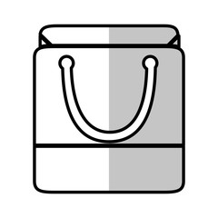 shopping bag icon over white background. vector illustration