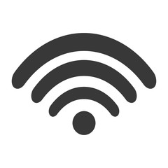 wifi sign icon over white background. vector illustration